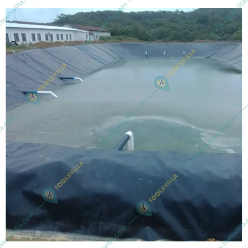 Heavy Duty 300 Micron HDPE Geomembrane Fish Pond Liner Sheet 6 x 6 ft for Irrigation Ponds/Aquacultures Ponds