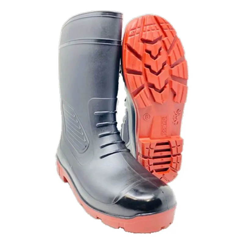 SAFEDOT Steel Toe Safety Gumboot, Pack of 1, 5, 10 Flexible PVC, Puncture & Tear Resistant,Anti-Static,Anti-Slip(Pack-1 pair,Size-6)