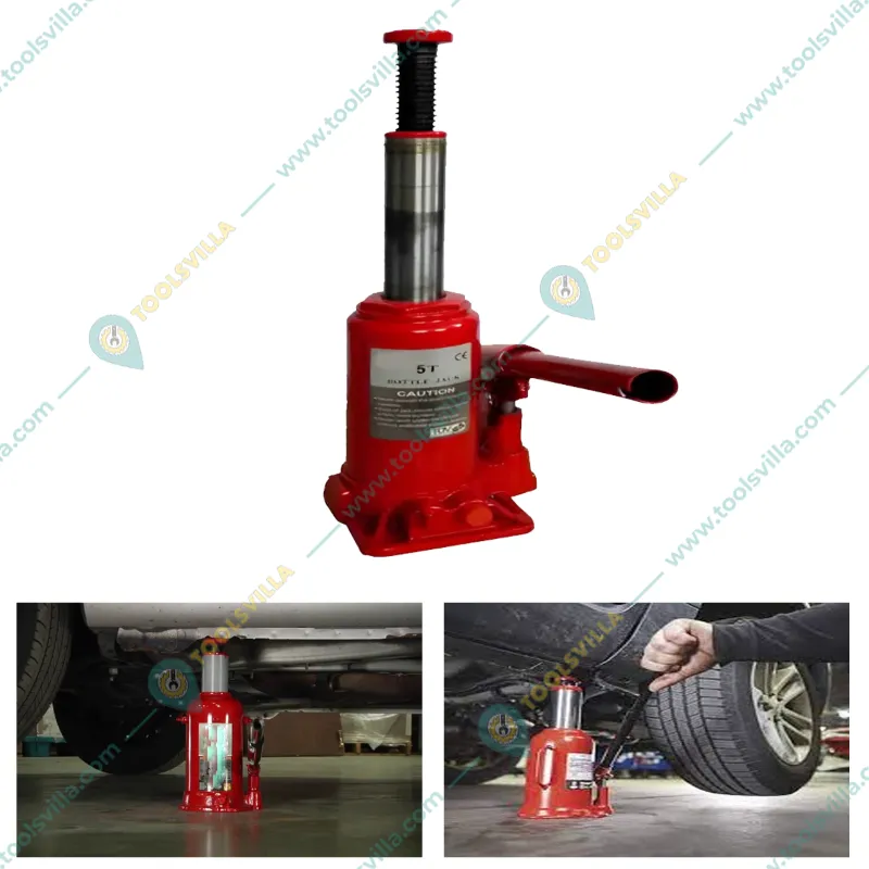 Heavy Duty 5 Ton Capacity Hydraulic Bottle Jack For Full Size SUV, Passengers Vehicle, Light Van - 305 mm Maximum Lifting Height