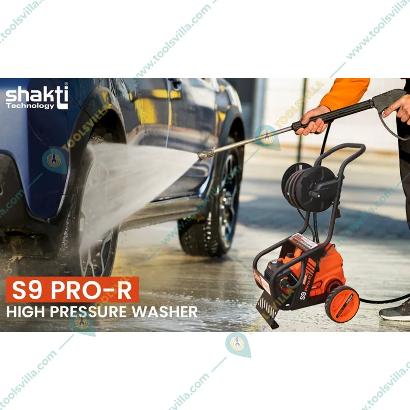 Shakti Technology 150 Bar Roller High Pressure Car Washer With 3 HP Copper Winding Motor, 15 M Hose Pipe and 10 LPM Flow Rate (S9 PRO-R)