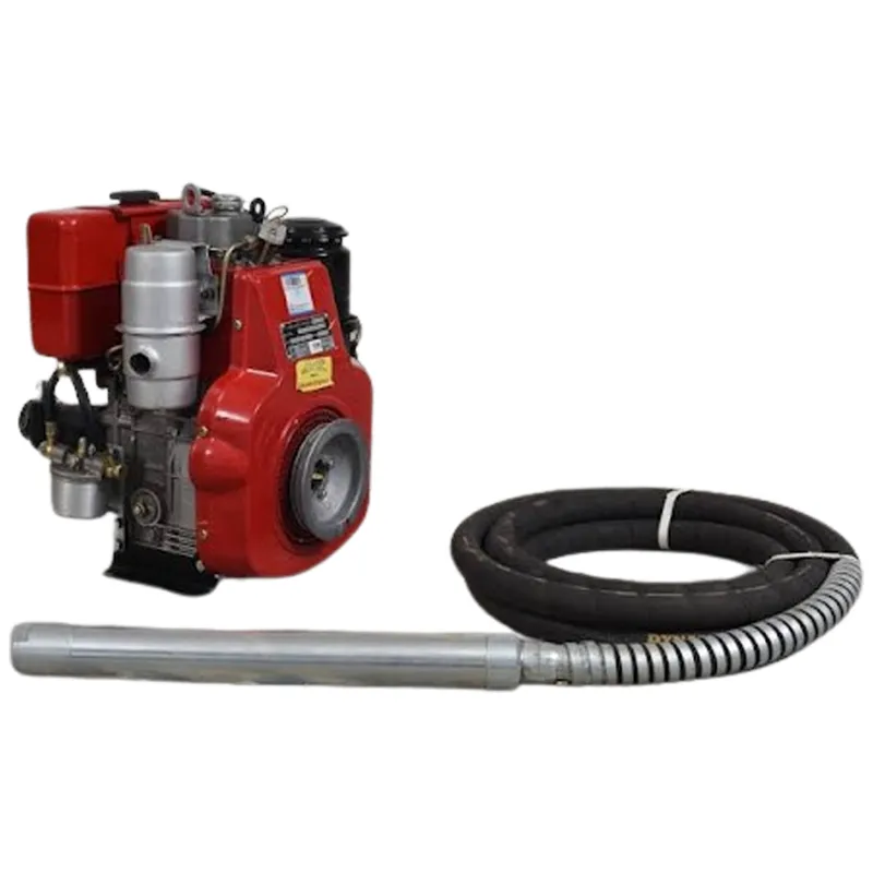 Heavy Duty 5 HP Diesel Run Concrete Vibrator with 4 m Vibrating Needle 