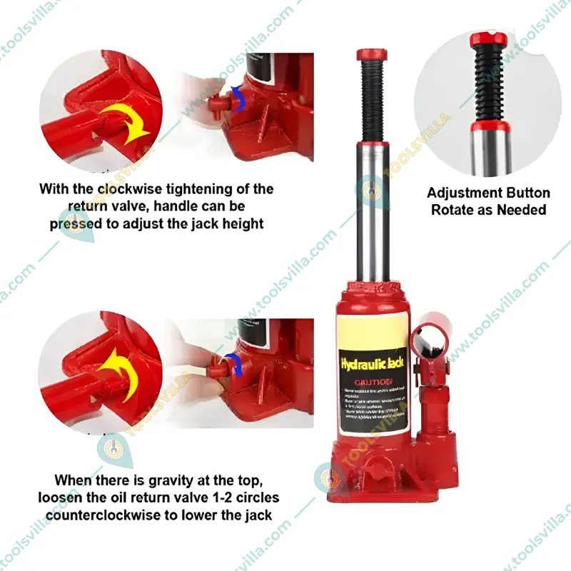 Heavy Duty 5 Ton Capacity Hydraulic Bottle Jack For Full Size SUV, Passengers Vehicle, Light Van - 305 mm Maximum Lifting Height