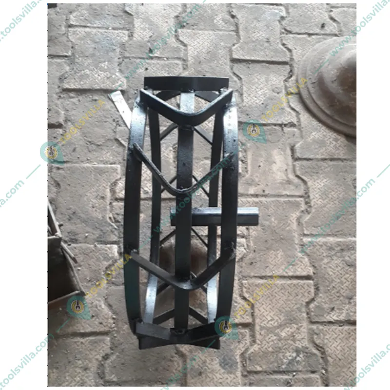 Mild Steel 2 Pcs 16 Inch Economy Special Iron Wheel for 5 to 12 HP Petrol Power Weeder & Tiller with Free Tyre Holder