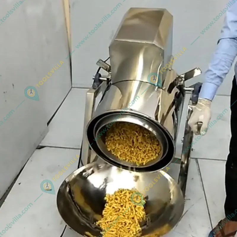 Heavy Duty 15 kg Stainless Steel Tilting Oil Dryer Machine, 1 HP Motor 
