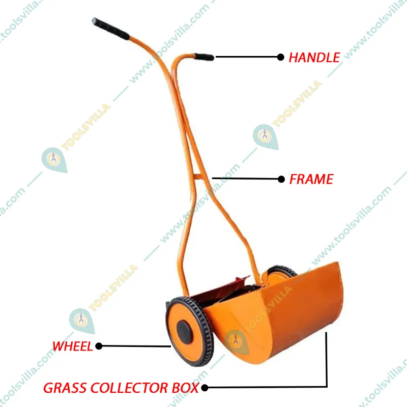 Heavy Duty 12 inch Cast Iron Super Wheel Push Mower for Cutting/Trimming Grass