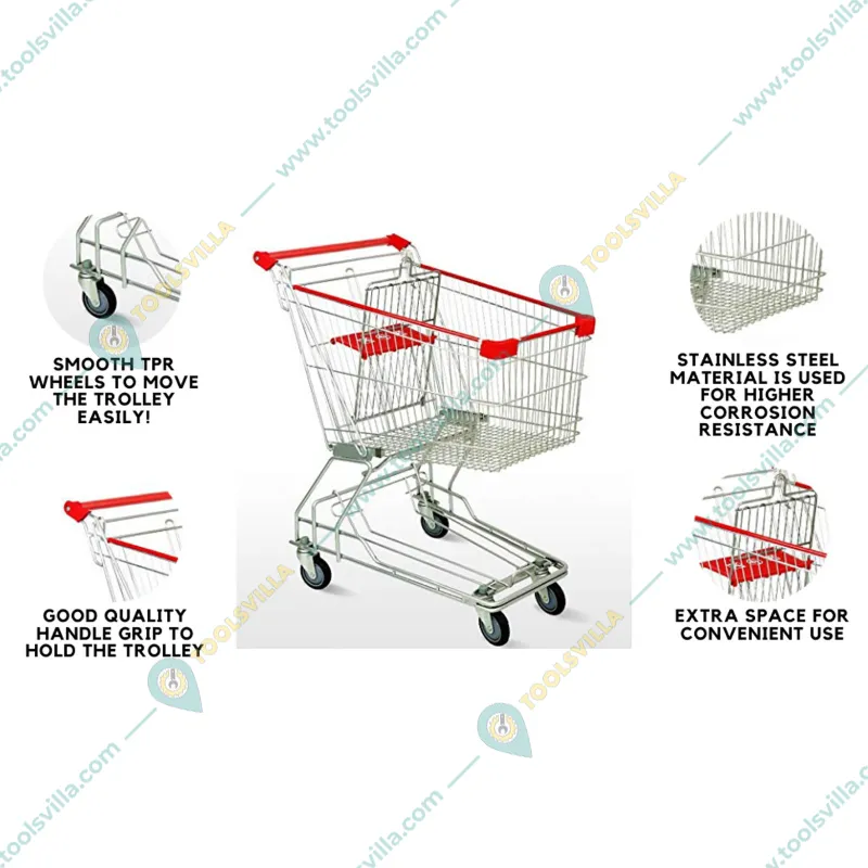 Bigapple Asian Style Shopping Trolley With 125L Capacity