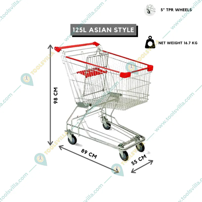 Bigapple Asian Style Shopping Trolley With 125L Capacity