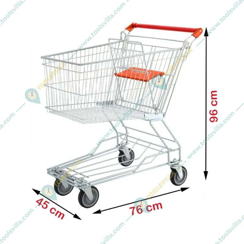 Heavy Duty 60 L Capacity Asian Style Shopping Trolley (Pack Of 2)