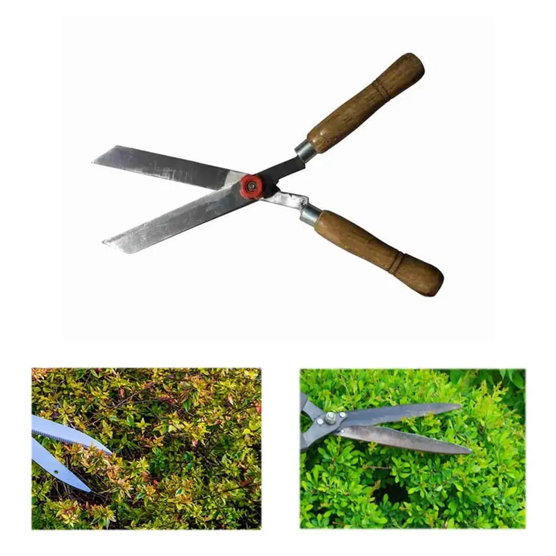 Heavy Duty 12 Inch Wooden Handled Hedge Shear for Lawn or Garden (Pack of 5)