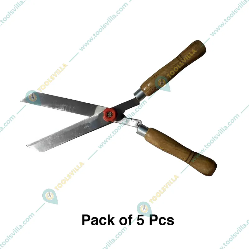 Heavy Duty 12 Inch Wooden Handled Hedge Shear for Lawn or Garden (Pack of 5)