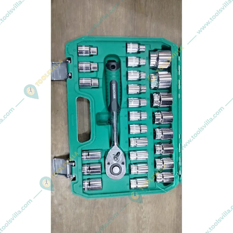 Heavy Duty Hex Professional 32 Pcs Socket Wrench Set (1/2 Inches)