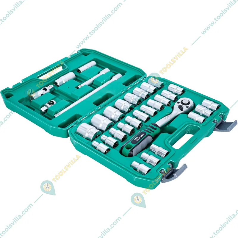 Heavy Duty Hex Professional 32 Pcs Socket Wrench Set (1/2 Inches)