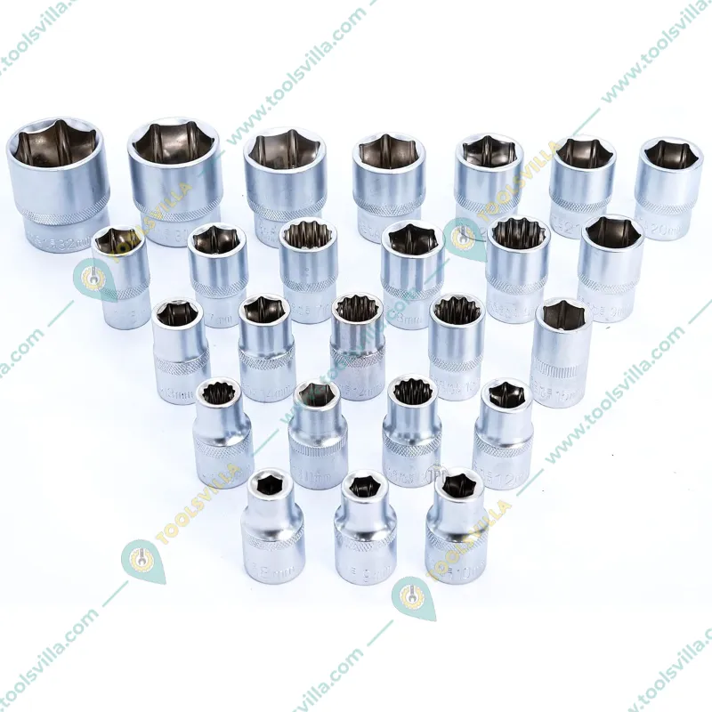 Heavy Duty Hex Professional 32 Pcs Socket Wrench Set (1/2 Inches)