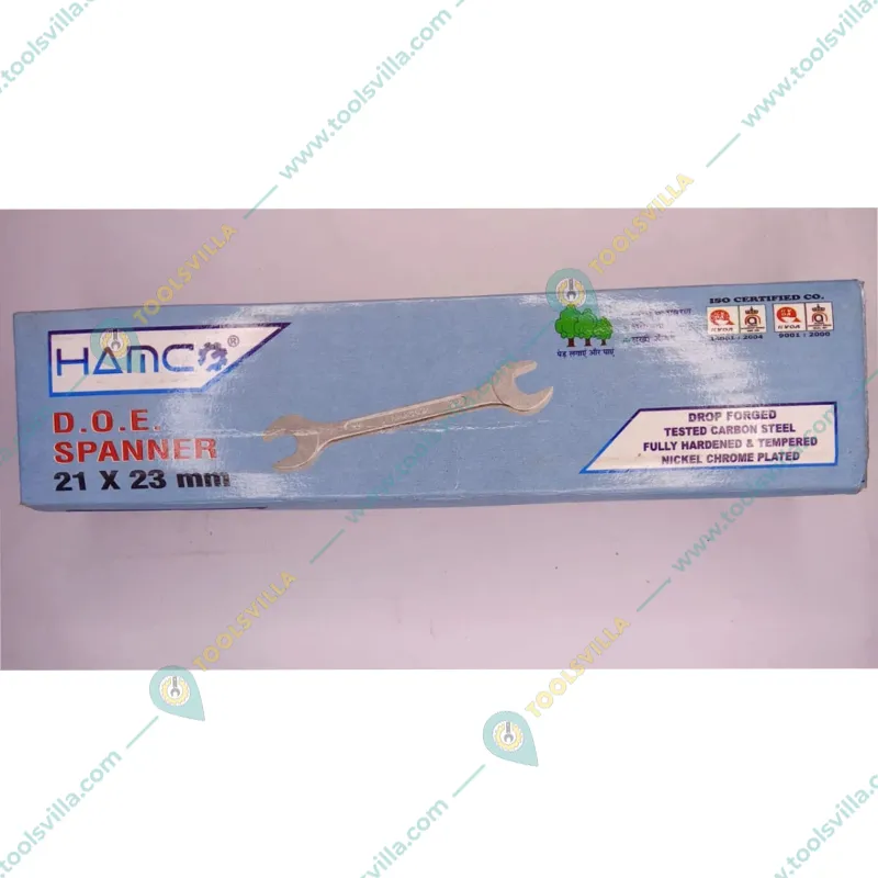 High Quality Double Open End Spanners - 21MmmX 23mm - 5pc Box