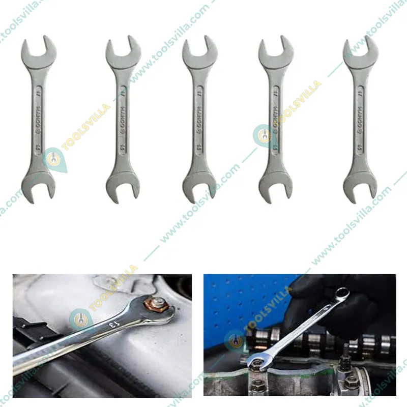 High Quality Double Open End Spanners - 21MmmX 23mm - 5pc Box