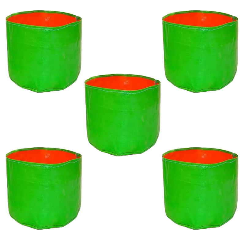 Gardeco 260 GSM UV Treated Premium Quality 6 x 6 inch Round Type HDPE Grow Bag for Home, Garden and Nursery