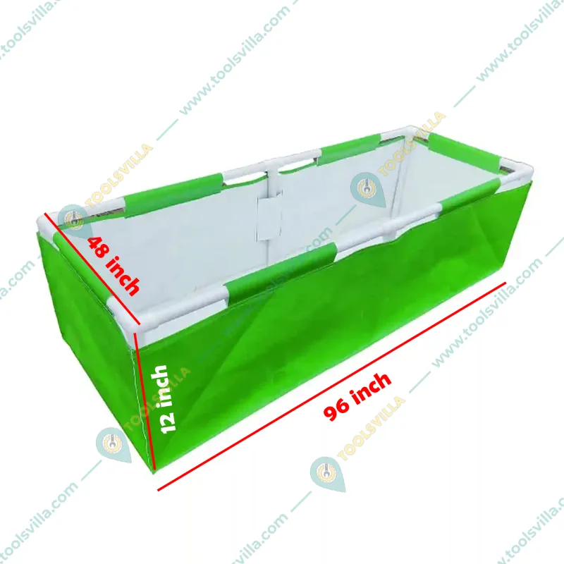 Gardeco 360 GSM UV Treated Premium Quality 96 x 48 x 12 inch Rectangular HDPE Grow Bag with PVC Pipes(Quantity-1 piece)
