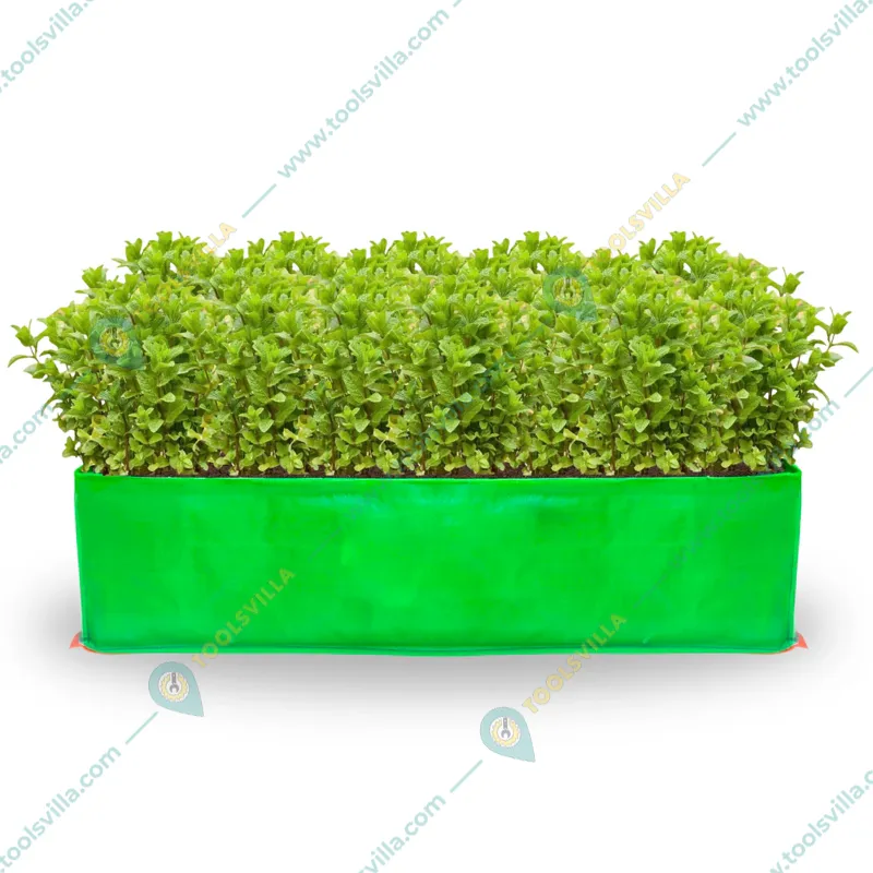 Gardeco 260 GSM UV Treated 10 pieces 24 x 12 x 6 inch Rectangular HDPE Grow Bag for Home, Garden and Nursery
