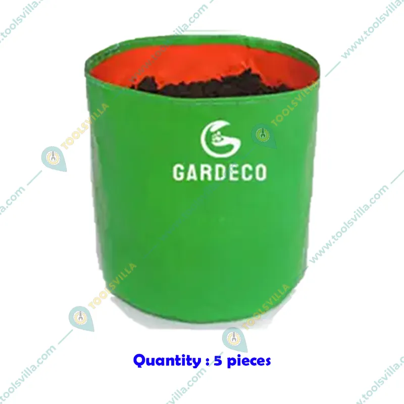 Gardeco 260 GSM UV Treated Premium Quality 9 x 9 inch Round Type HDPE Grow Bag for Home, Garden and Nursery(Quantity-5 pieces)