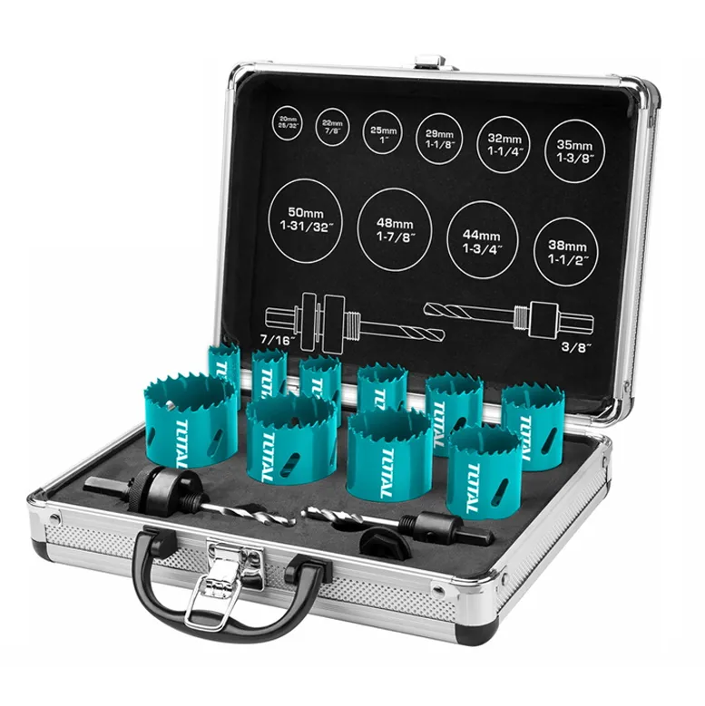 Total 12pcs 20-50mm Bi-Metal Hole Saw Set (TACSH1121)