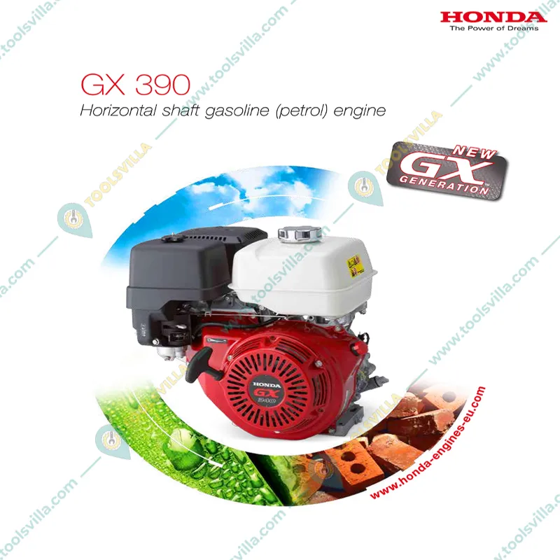 Honda (GX390) 389cc 11.7 Hp Recoil Starter 4 Stroke Petrol Engine With 6.1L Fuel Tank & 1 Year Warranty
