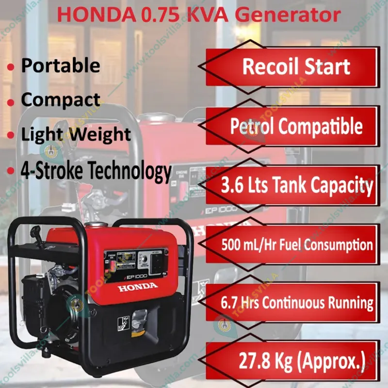 Ep 1000 store honda generator price