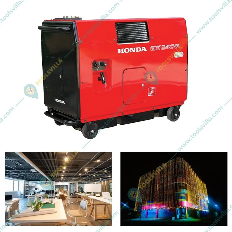 Honda Silent Series Portable Generator, 2.1KVA With Recoil Start (EX2400)