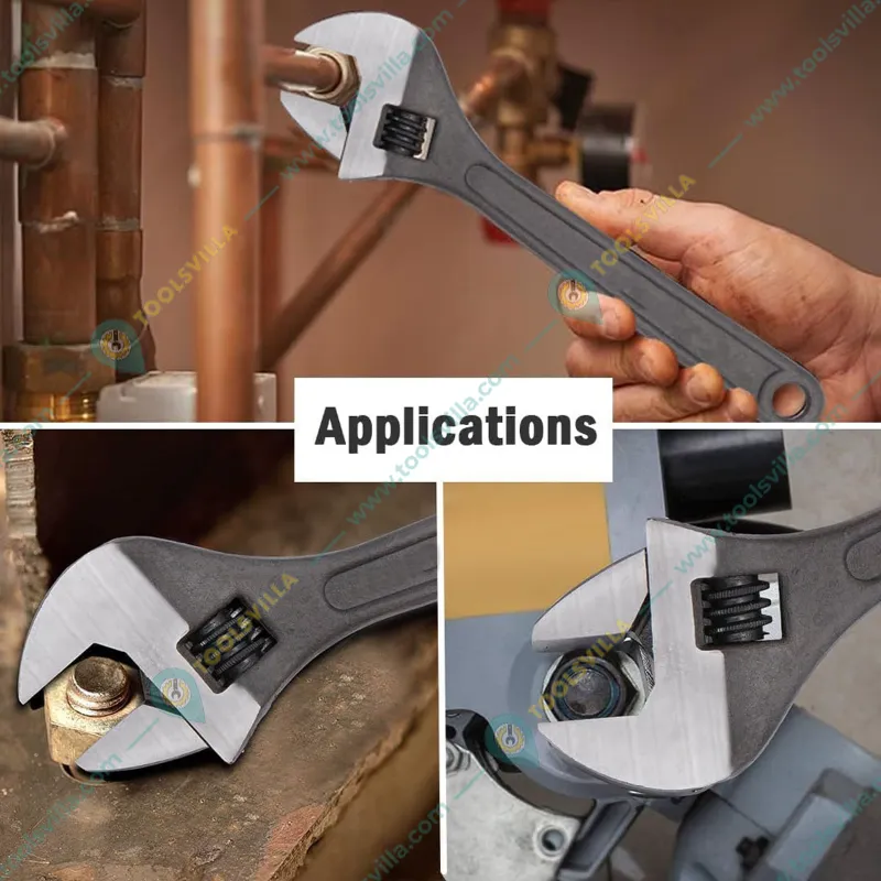 Hukums 10 Inch (250 mm) Phosphate Finish Adjustable Wrench