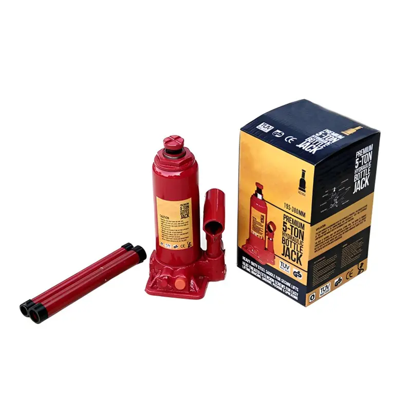 Heavy Duty 5-Ton Capacity Hydraulic Bottle Jack For Full Size SUV, Passengers Vehicle, Light Van - Maximum Lifting Height 305 mm