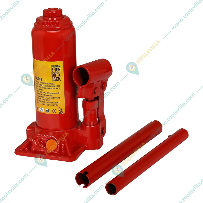 Heavy Duty 5-Ton Capacity Hydraulic Bottle Jack For Full Size SUV, Passengers Vehicle, Light Van - Maximum Lifting Height 305 mm