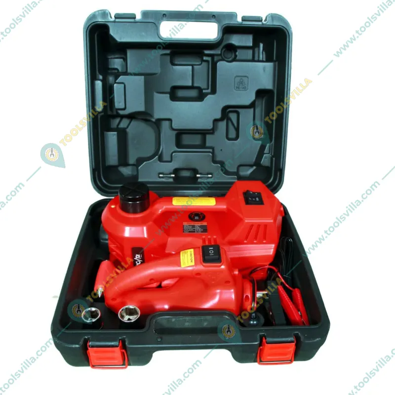 VOLTZ 5 Ton Hydraulic Car Jack, Electric Wrench For Emergency Tire Change Lifting With 6 Month Manufacturing Warranty (TY155HJ)