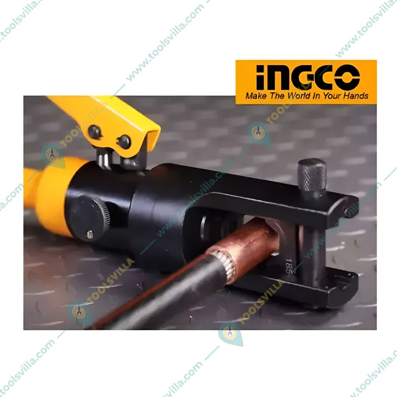 Ingco 18 mm Hydraulic Crimping Tool With Crimping Dies, 70 KN Force & 16-240 mm² Crimping Range (HHCT01240)