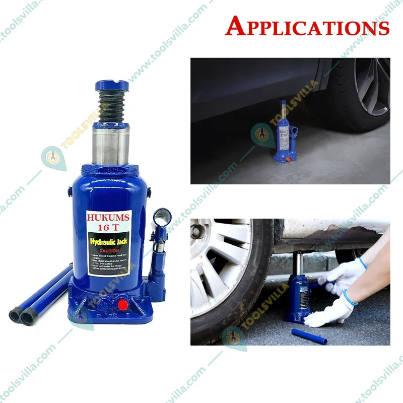 Hukums 16 Ton Capacity Hydraulic Bottle Jack With Oil Seal Kit - 400mm Maximum Lifting Height