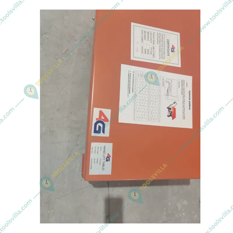4G 350 Kg Load Capacity Hydraulic Scissor Table With 1.5 Meter Maximum Lifting Height