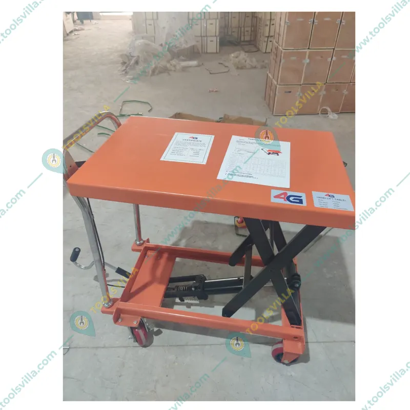 4G 350 Kg Load Capacity Hydraulic Scissor Table With 1.5 Meter Maximum Lifting Height