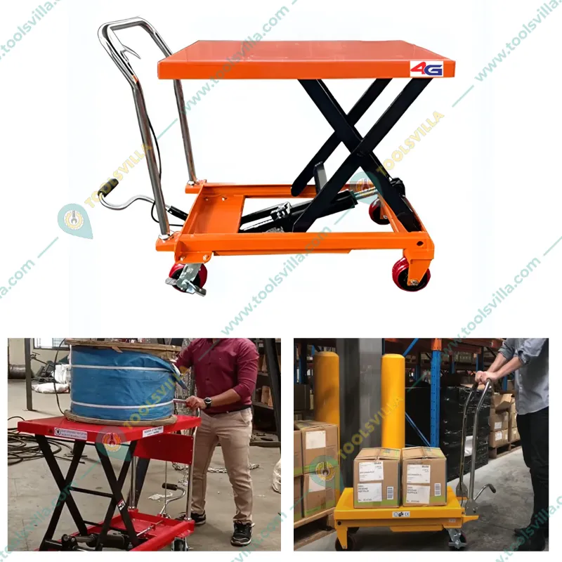 4G 350 Kg Load Capacity Hydraulic Scissor Table With 1.5 Meter Maximum Lifting Height