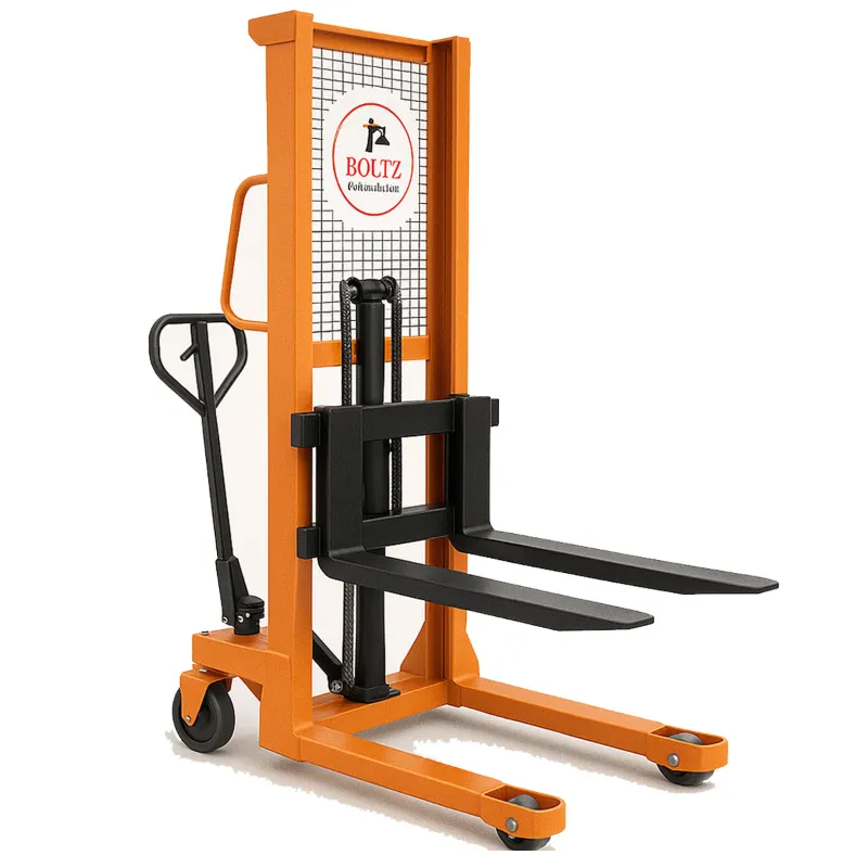 Boltz 1 Ton Hand & Foot Operated Manual Hydraulic Stacker,1600 mm Maximum Lifting Height & Fork Length 800 mm 