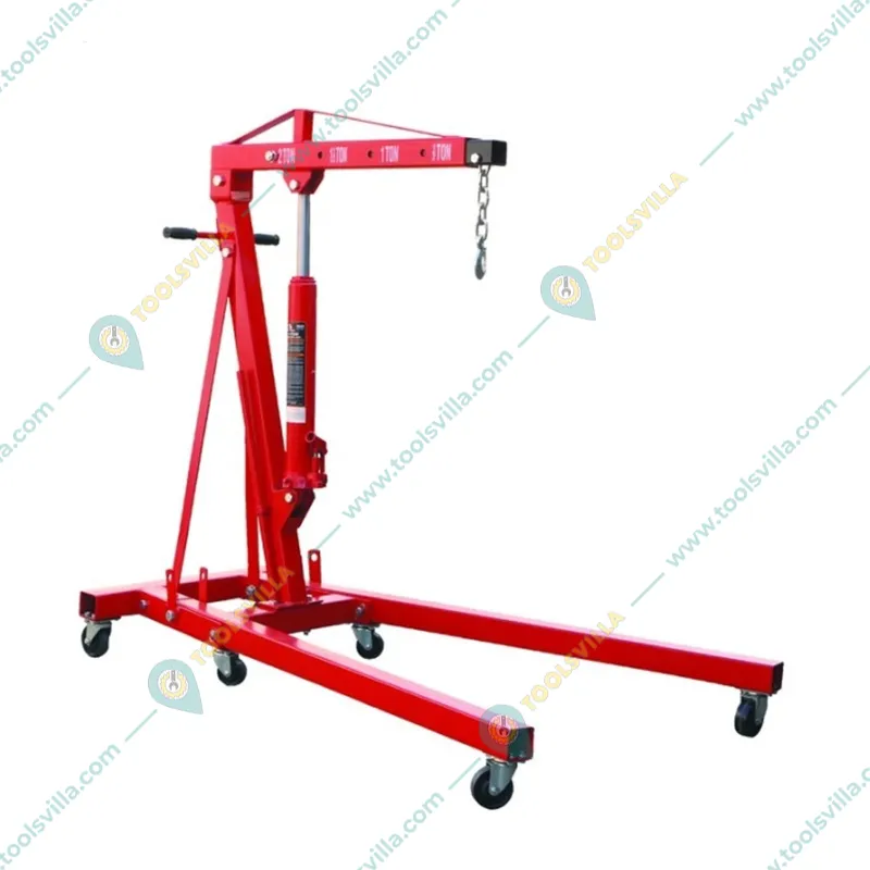 Big Red Torin 2 Ton Capacity Folding Hydraulic Floor Crane / Engine Hoist with 2240 mm Maximum Lifting Height