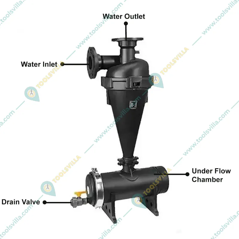  2 inch Hydro cyclone Filter with 2 inch  Flange End Bend for Filtration