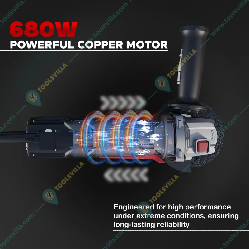 iBELL 100 mm 680 Watt Angle Grinder With Accessories, 11000 RPM (AG10-68)