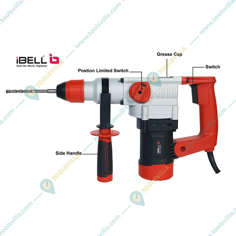 IBELL 26 mm 1000 Watt Rotary Hammer Drill With Accessories, 750 RPM (RH28-101)