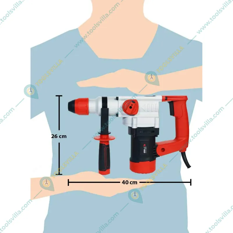 IBELL 26 mm 1000 Watt Rotary Hammer Drill With Accessories, 750 RPM (RH28-101)