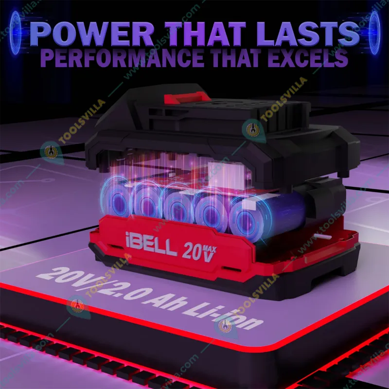 iBELL 13mm 20V Cordless Impact Drill With Battery, Charger & Accessories, Max. Torque 80 Nm (IBL BD20-80)
