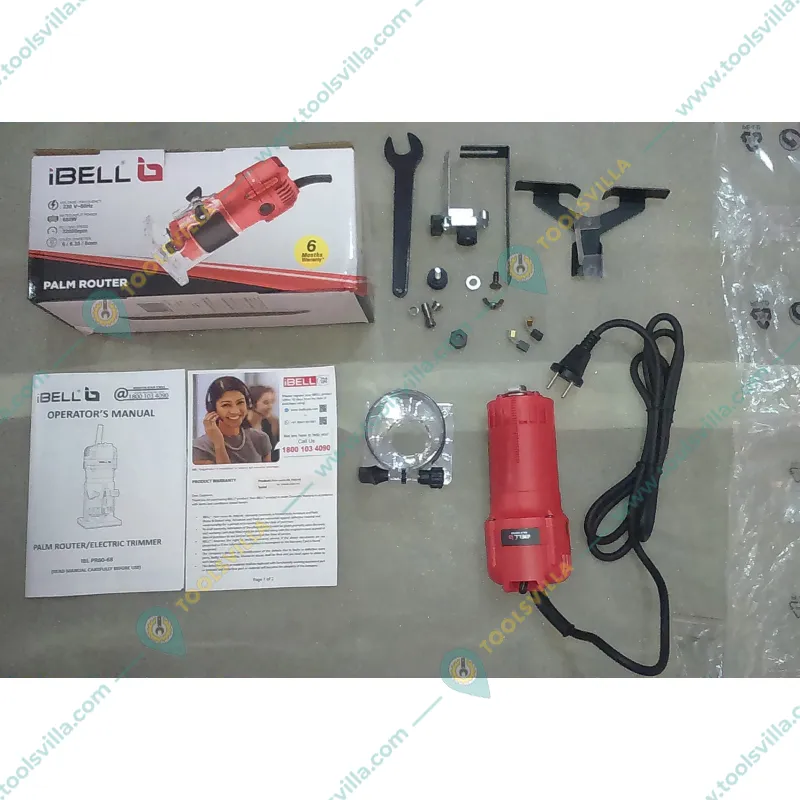 iBELL 6mm to 8mm 650 Watt Professional Palm Router, 32000 RPM (PR60-68)