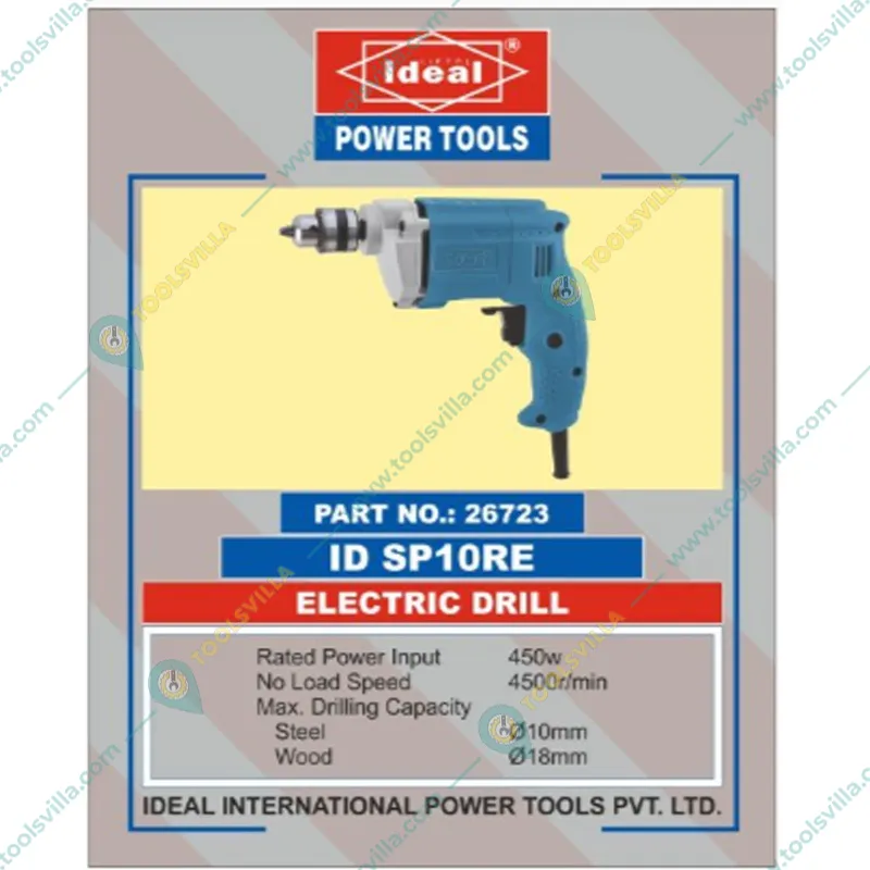 IDEAL 450 Watt 10 mm Electric Drill Machine (ID SP10RE) 