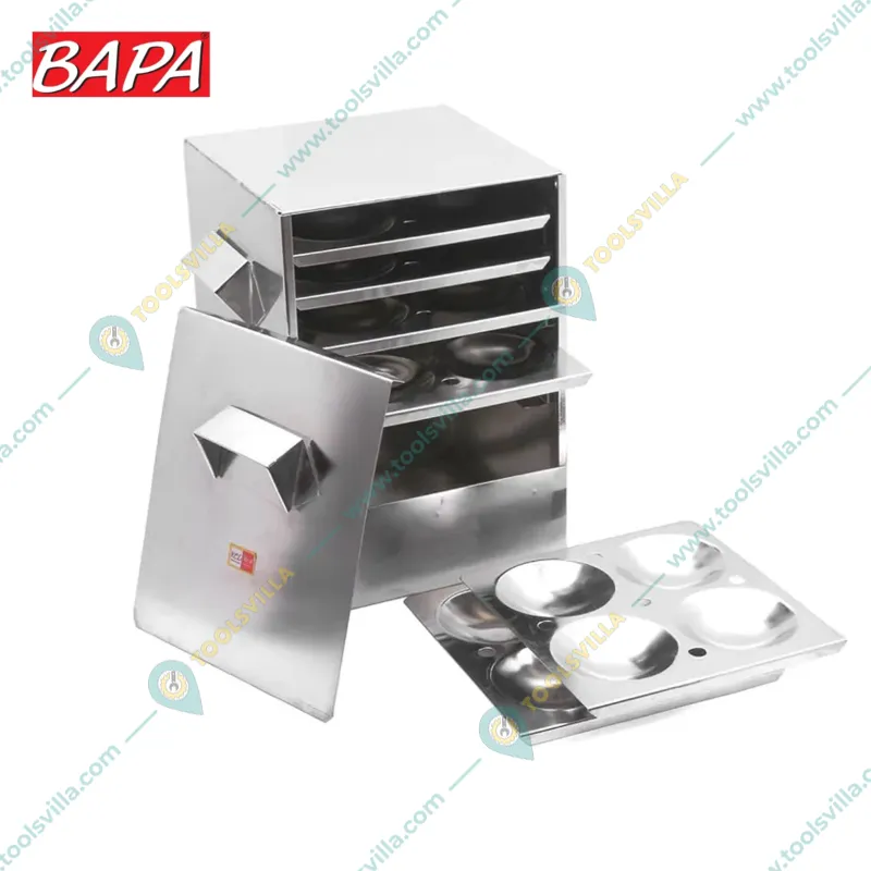 Bapa Restaurant Type Square Shape 6 Tray Gas Operated Idli Steamer for Soft & Fluffy Idli ideally for Home 