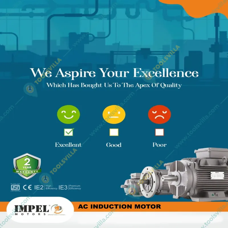 Impel IE2 Series 20 HP Three Phase 4 Pole Foot Mounted AC Induction Motor With 2 Years Warranty