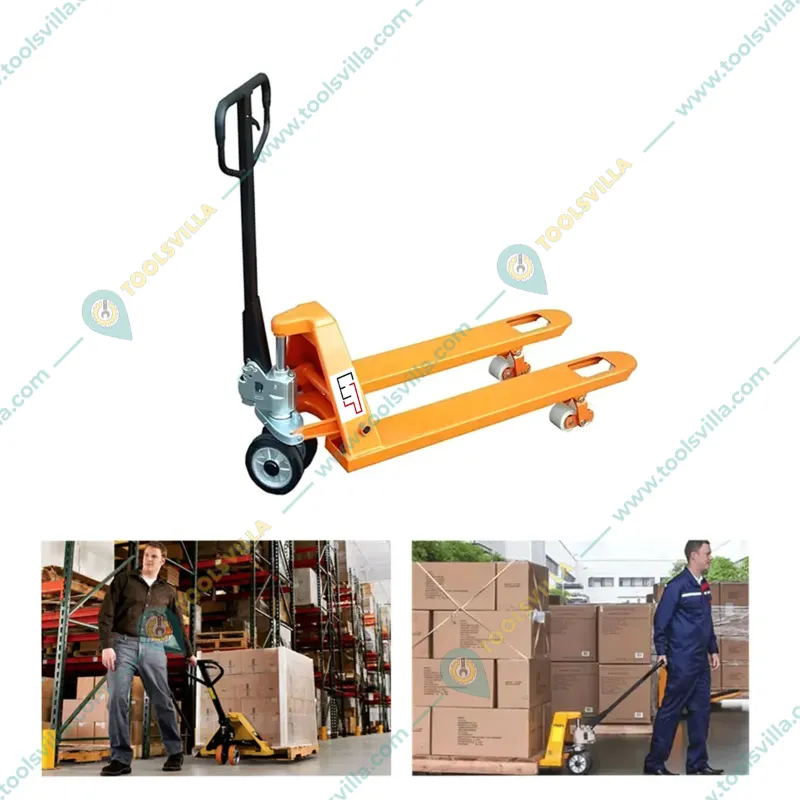 HT 3 Ton Capacity Hand Pallet Truck With 205 mm Maximum Lifting Height Fork Size (L x B)- 1150 x 550 mm, Nylon Wheels