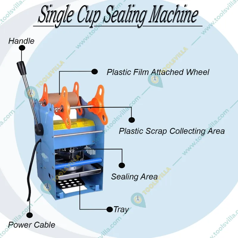 Manual Single Cup Sealing Machine 70,75,90 & 95 mm Diameter