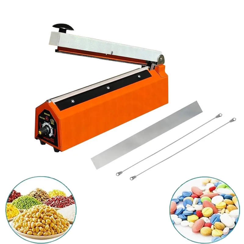 8 Inch Impulse Type Hand Sealing Machine for Food & Plastic Bags Packing | With Beep Function